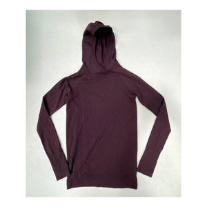 Lululemon Rest Less Hoodie Black Cherry Sz 6 Long Sleeve Maroon